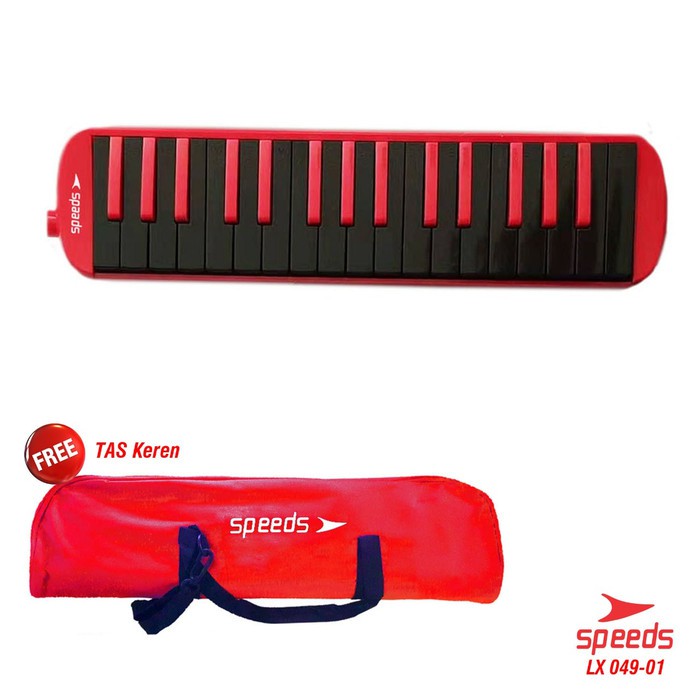 1 Alat Musik Pianika Set Selang Tas Speeds LX 049-1 Original - Hitam
