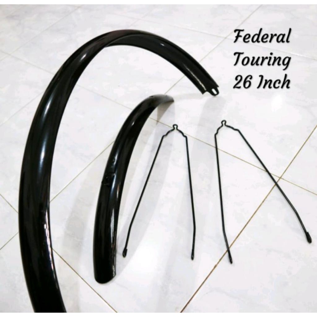 TERMURAH!!! Spakbor Sepeda Federal Touring / Ukuran 26&quot; Hitam / Realpict