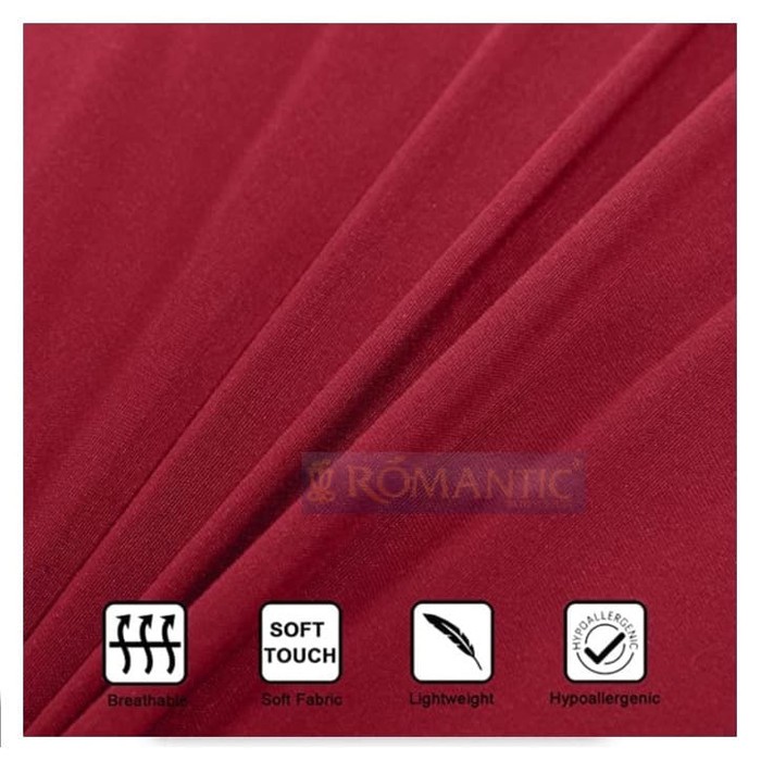 Two Tone Bedcover merah x abu by Romantic 180 x 200 Katun Jepang adem halus custom dua warna 2