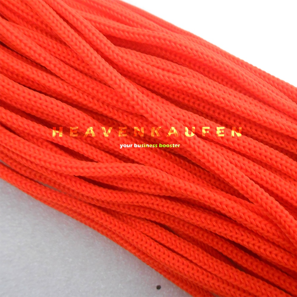 Tali Kur Cord Filamen Besar Diameter 5 mm Warna Orange Untuk Tali Jaket Hoodie Paper Bag Dll Meteran