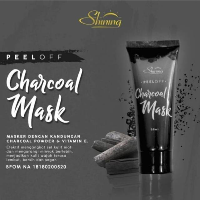 MASKER WAJAH SHINING CHARCOAL PEELOFF BPOM