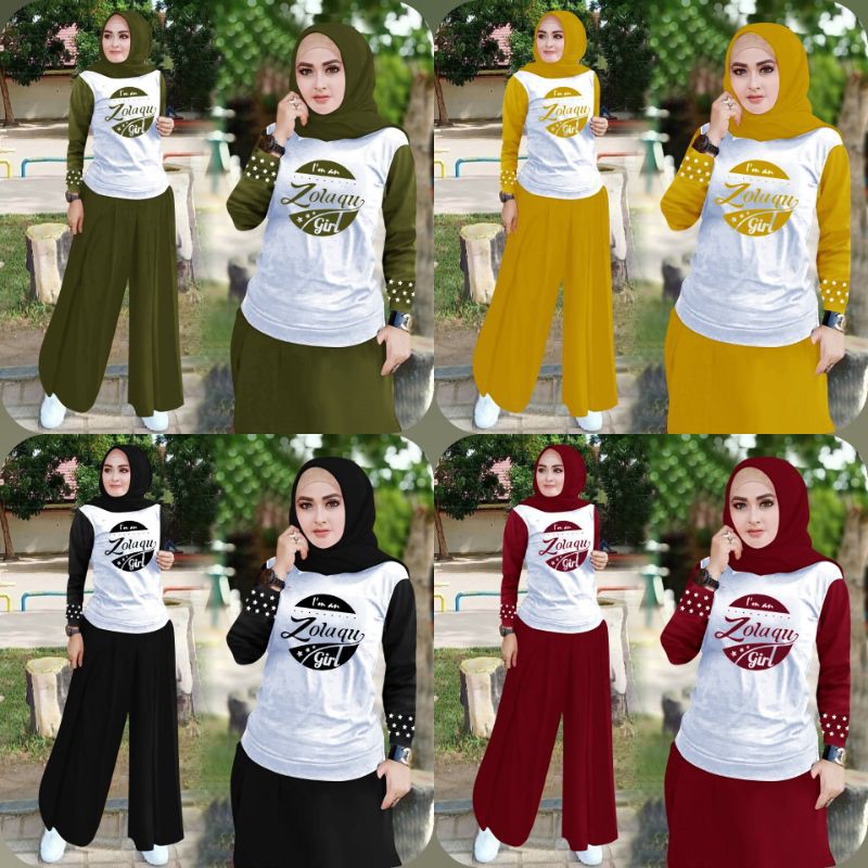 SET MONIC KULOT FASHION PAKAIAN WANITA ATASAN DAN CELANA JUMBO BIGSIZE CTHM