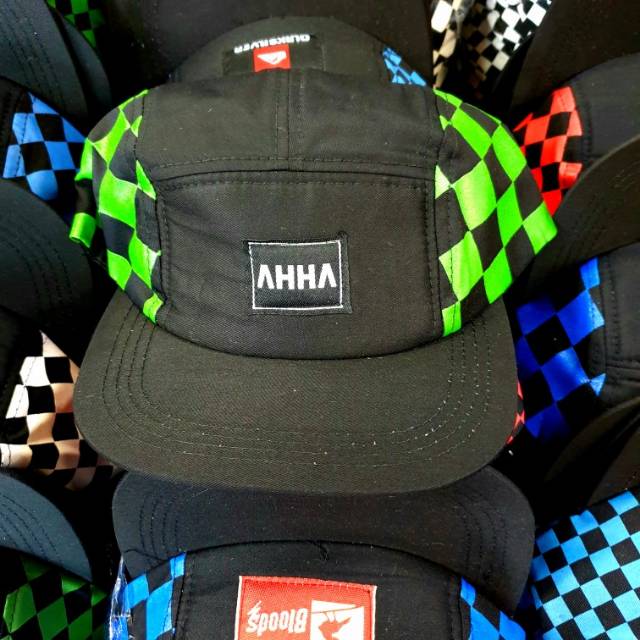 Topi HIPHOP Catur Hijau FIVE PANEL AHHA STUSSY Best Seller Snapback 5 PANEL CAPS