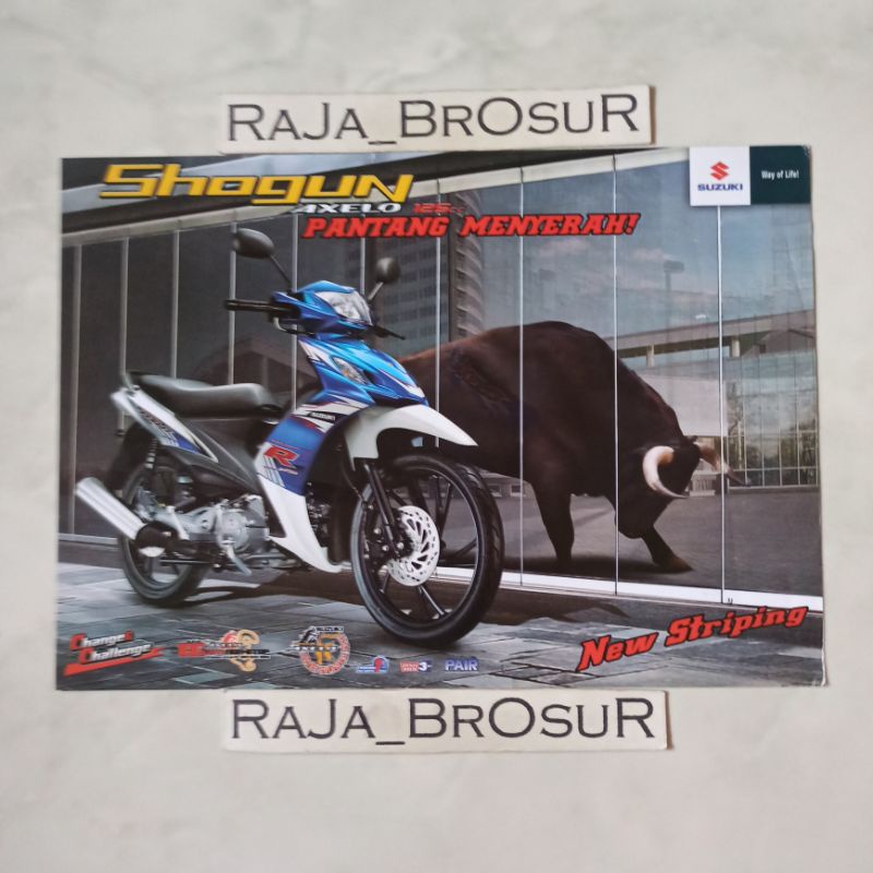 Poster brosur katalog flyer Suzuki Shogun Axelo 125cc 2012