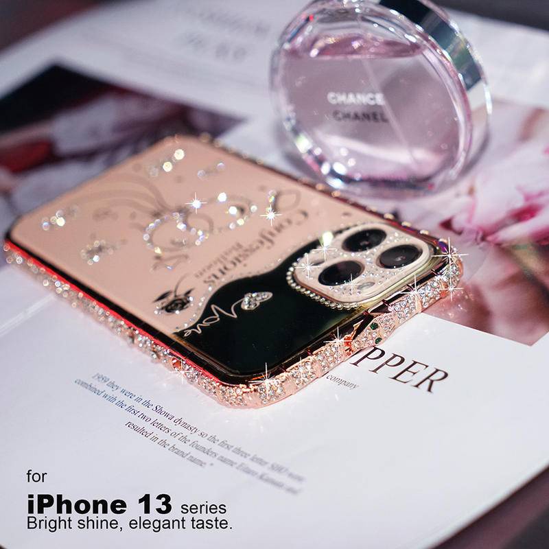 3 in 1 Case Cover Pelindung Kamera + Bumper Metal Motif Kulit Ular Untuk iPhone 13 / 12 / 11 Pro MAX / X / XS MAX / 12 Mini