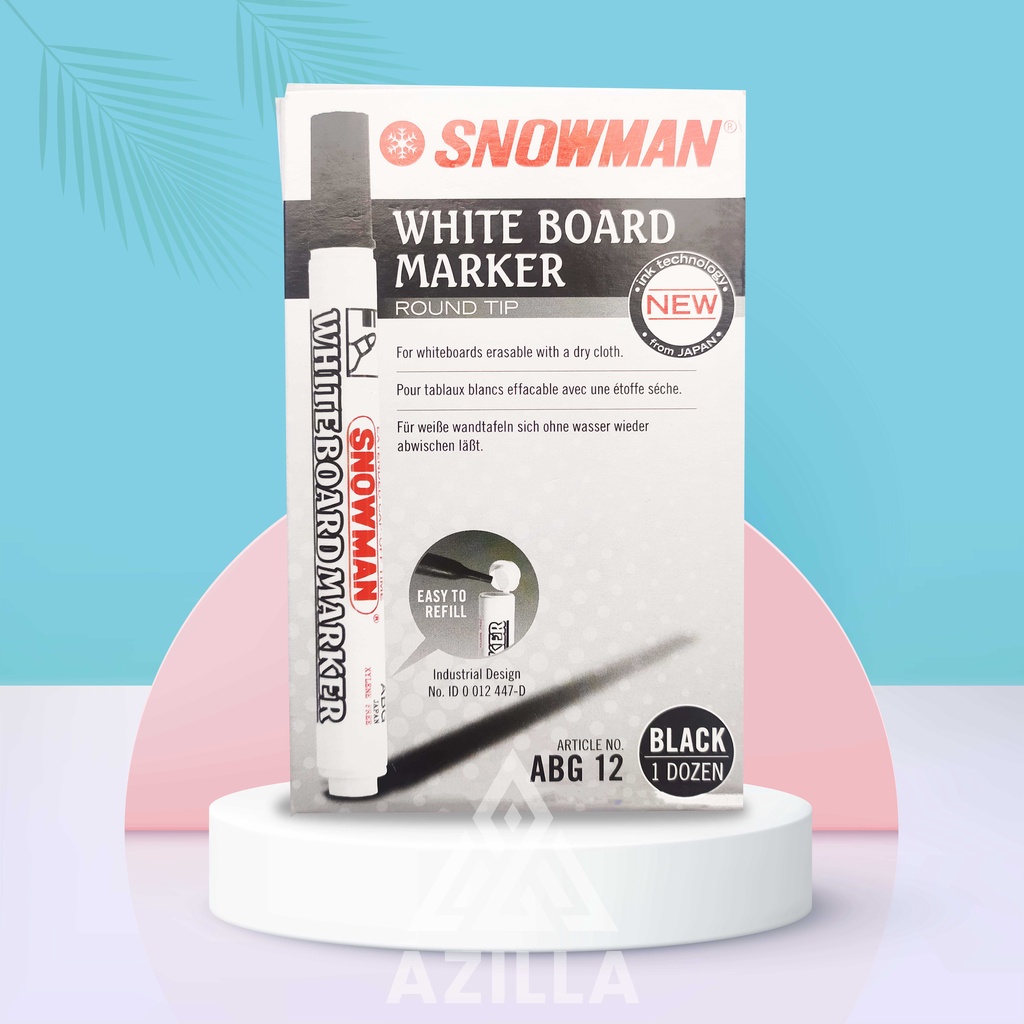 

1 Pcs Spidol Snowman Whiteboard Marker ABG12 | Spidol Papan Tulis Snowman