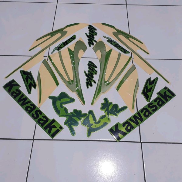 Striping Lis Stiker Kawasaki Ninja RR Old 2010 2011 Hijau