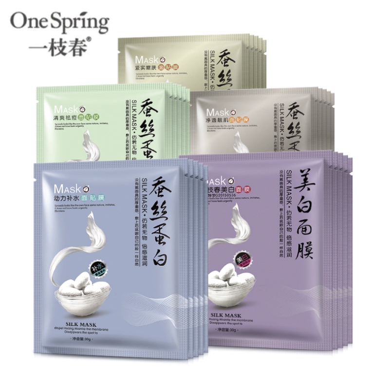 ONE SPRING Silk Mask Facial Sheet 5 Variant Masker Wajah Sheet Mask Sutera Cantik EM011