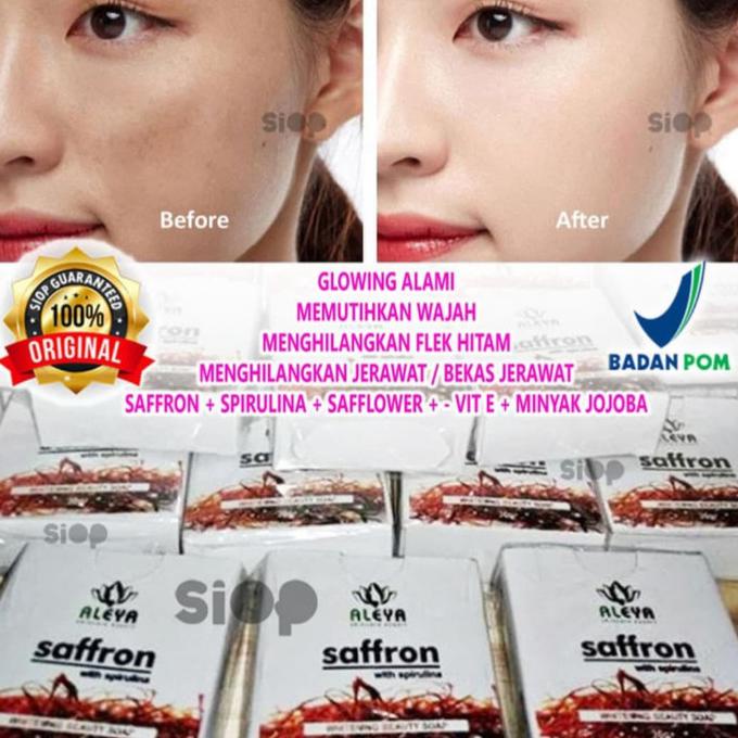 Trendi Grosir Sabun Safron Pemutih Wajah 30Gr AsliBpomPenghilang Flek Hitam Diskon