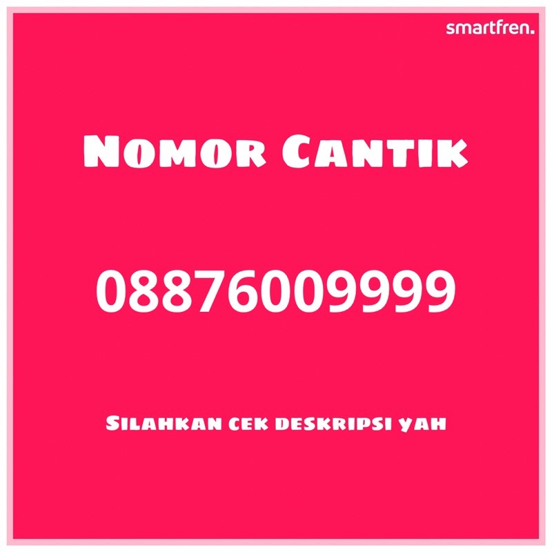 Esim nomor cantik smartfren 9999 (sudah termasuk paket unlimited)