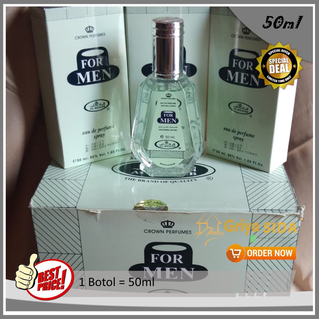 Parfum al rehab for men 50ml original minyak wangi alrehab spray PROMO!