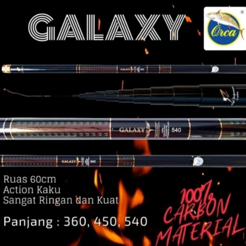 Joran Tegek Orca Galaxy 450 Polos packing pipa PVC