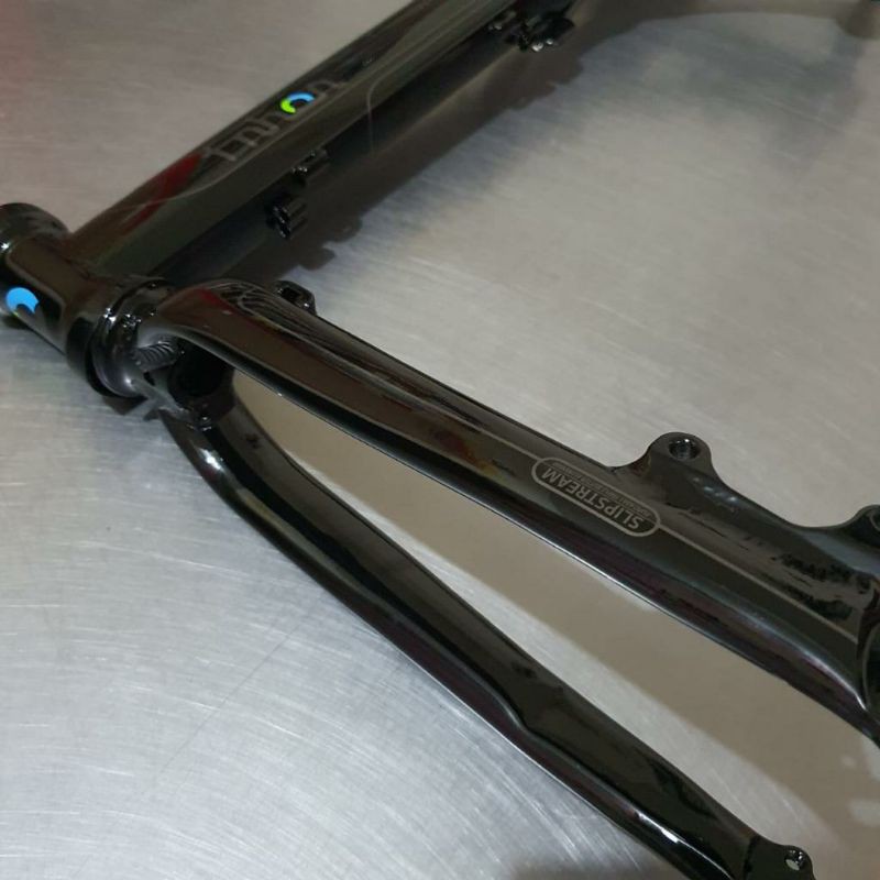 Frame Fork Fnhon Storm Hitam metalic dan Handle post Hp black glossy Discbrake DB Disc brake