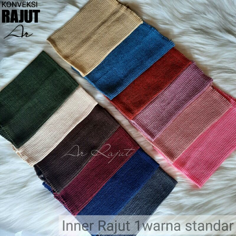 Ciput rajut 1 warna/Iner bandana polos