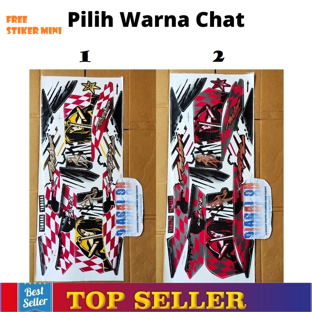 Striping Stiker Variasi Motor Mio Soul Karbu - Samurai Kotak Murah