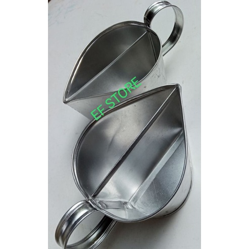 Cetakan kue cucur Pelangi Dua warna Aluminium Murah  10cm