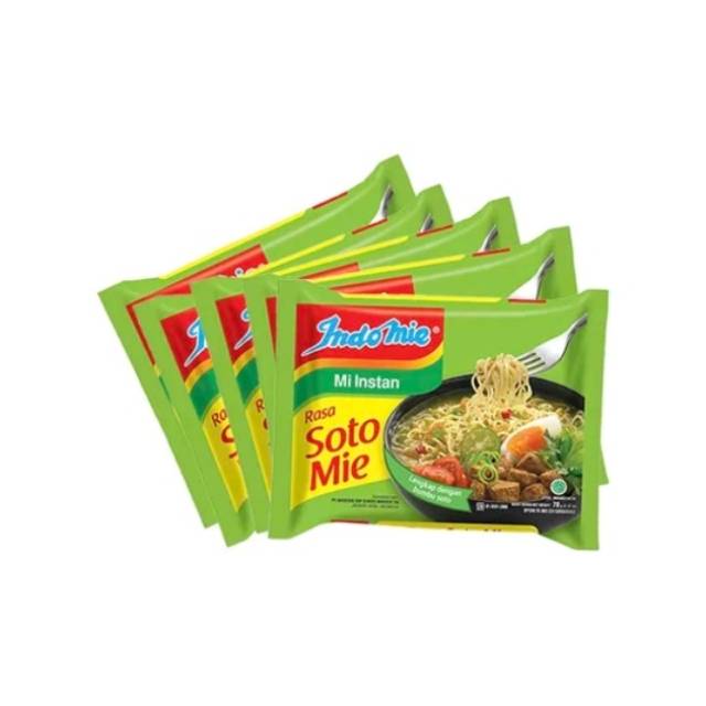 Indomie Mie Soto Mie 70 gr - 5 pcs bundle.