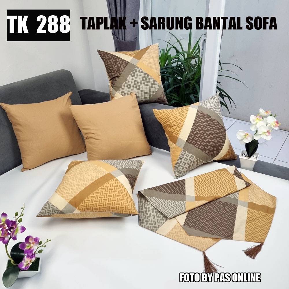 PAKET TAPLAK + SARUNG BANTAL SOFA 40X40