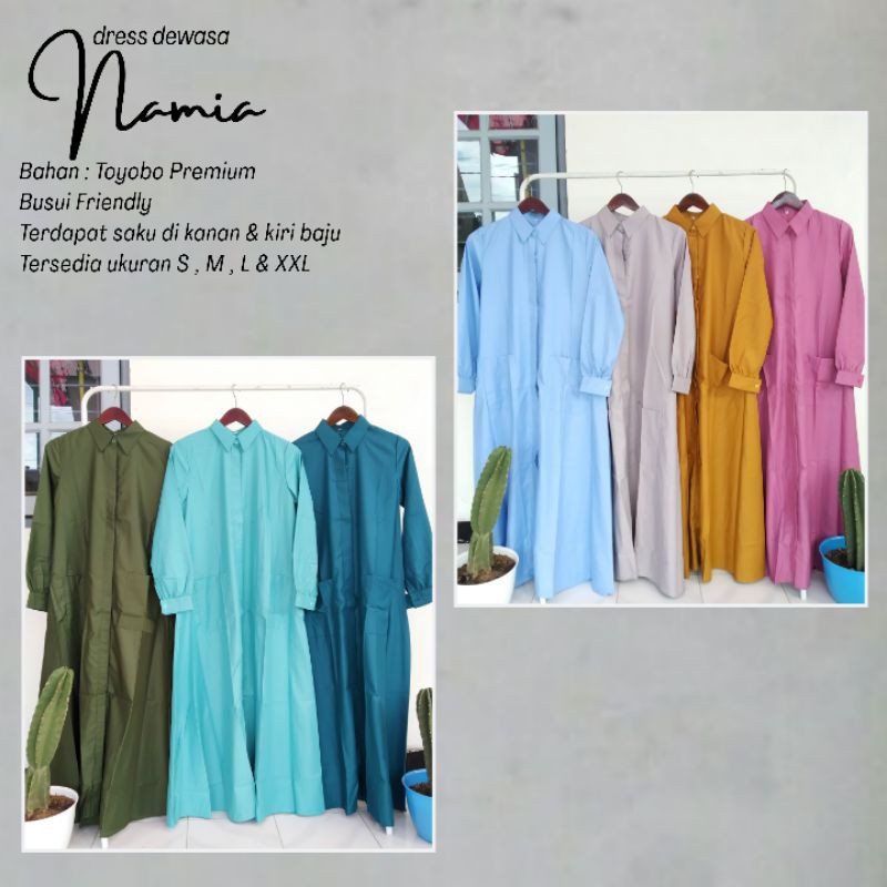 GAMIS / DRESS WANITA DEWASA BAHAN TOYOBO PREMIUM