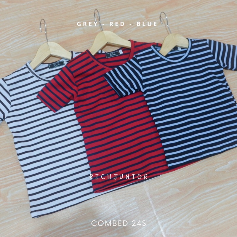 Oblong Kids COMBED 24s - Kaos Oblong Anak Harian Bahan Combed 24s Motif Stripe