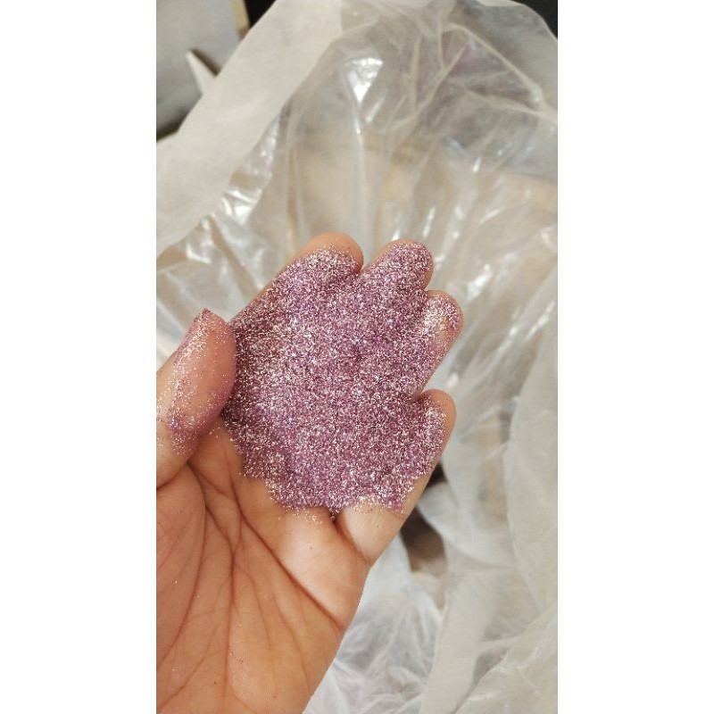 SERBUK GLITTER WARNA SOFT PURPLE UNGU KILOAN