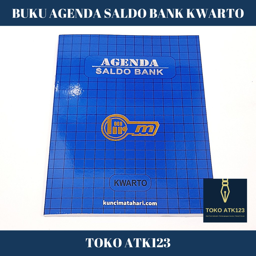 Buku Agenda Bank Kwarto SoftCover Merk Kunci / Debet Kredit Giro Cek