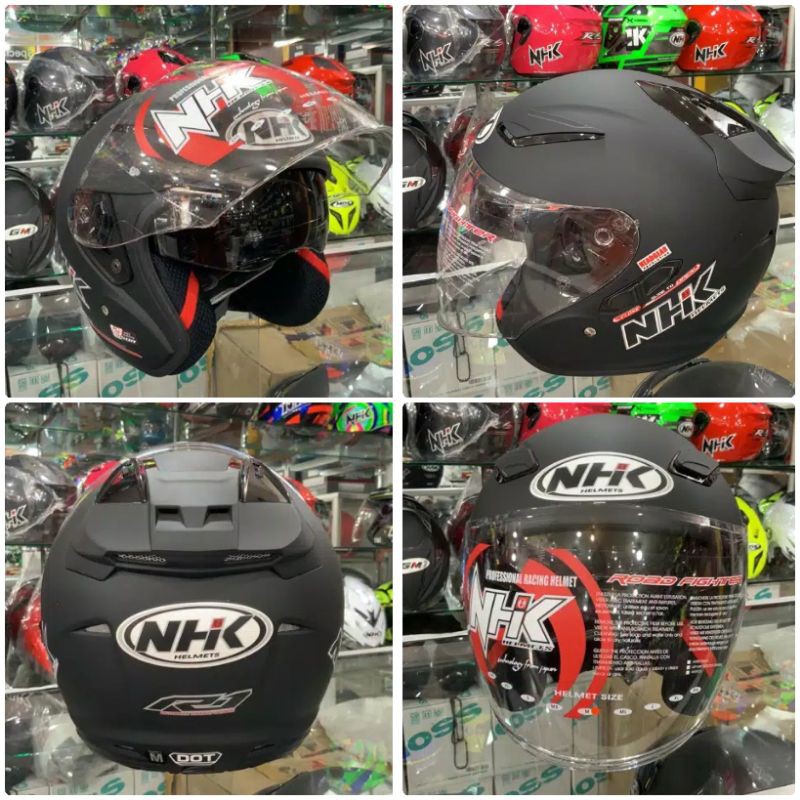 Helm NHK R-1 Solid double Visor