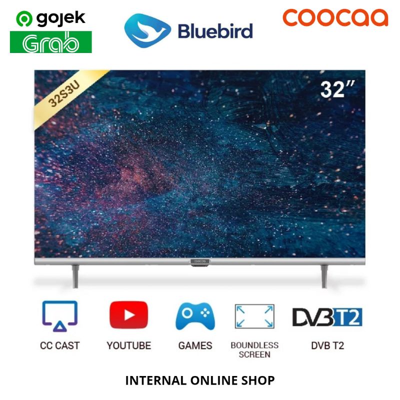 COOCAA 32S3U Smart TV 32 Inch Digital TV Garansi Resmi