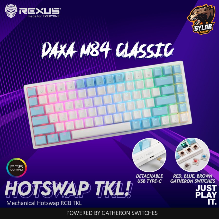 Rexus Daxa M84 Classic Hotswapp Mechanical Gaming Keyboard