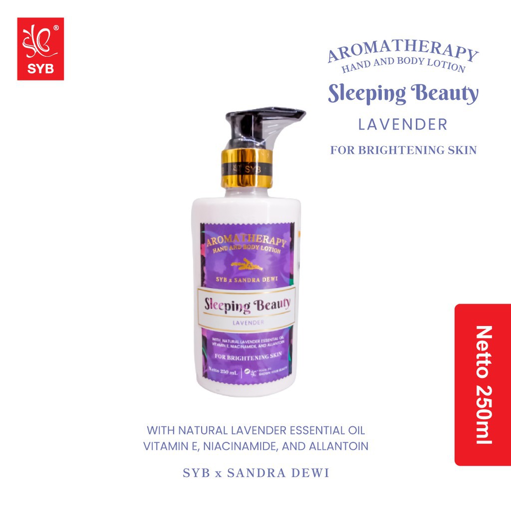 SYB x Sandra Dewi Aromatherapy Hand & Body Lotion Shower Scrub-Lotion SleepingBeaut