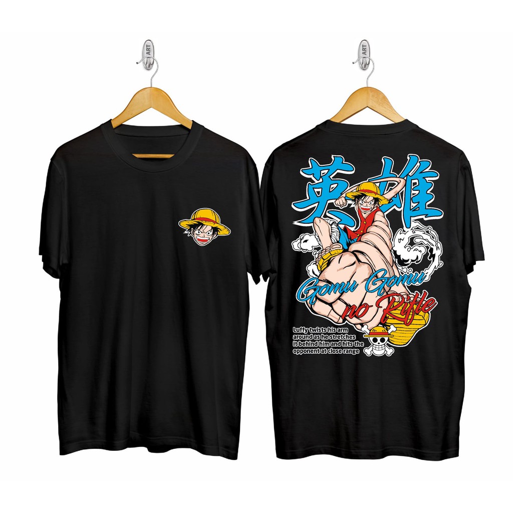 Kaos murah Kaos distro murah baju  distro pria t-shirt murah combed30s one piece jempol hitam