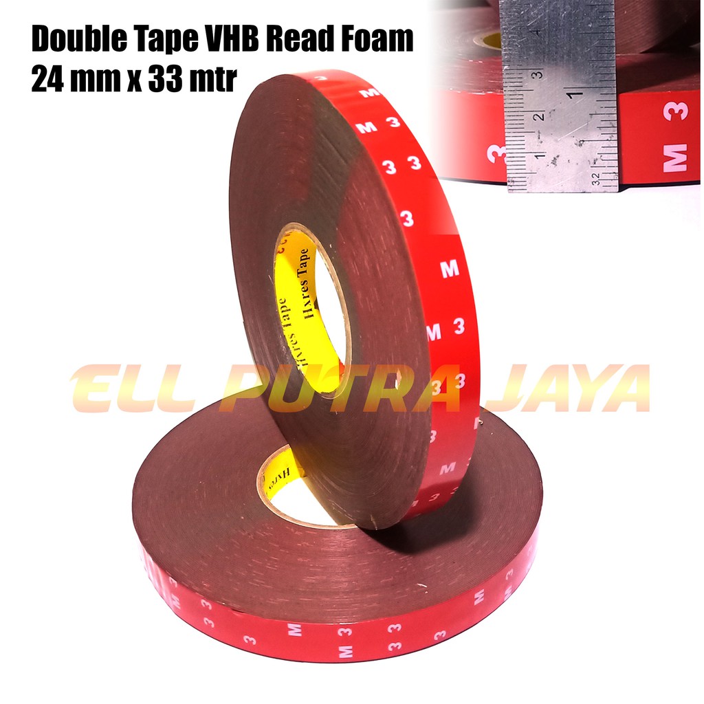 Double Tape VHB 22mm x 33mtr roll besar lebih hemat Setara 3M