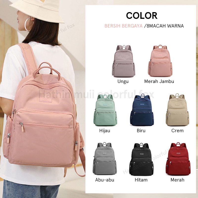 DISKON COLORFUL FOX ID TAS ORIGINAL - TAS RANSEL COLORFUL FOX 0459 RANSEL WANITA BISA MUAT LAPTOP