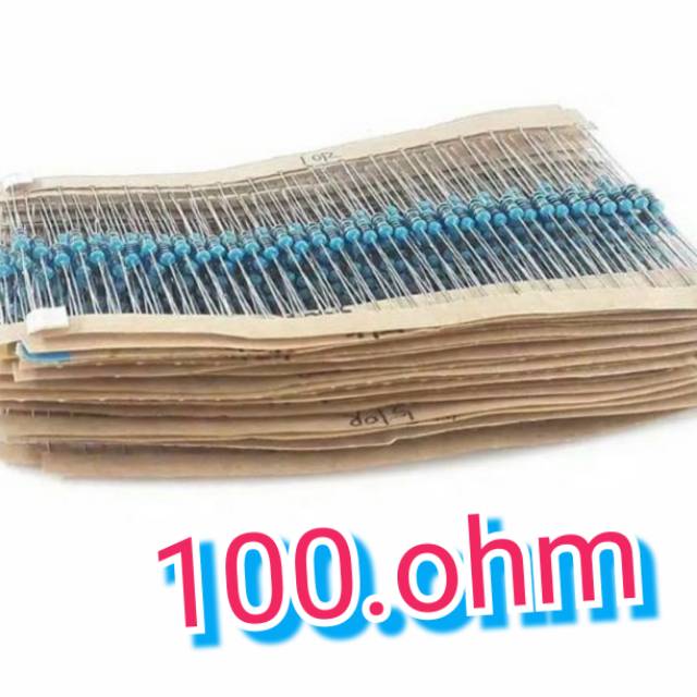 10pcs. 100.ohm.resistor metal film1/4  1%