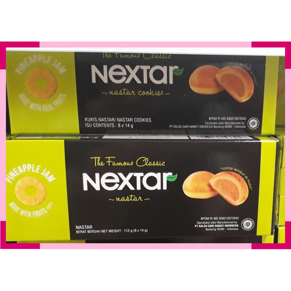 

Nextar the famous classic nastar cookies 112 gram isi 8 sachet