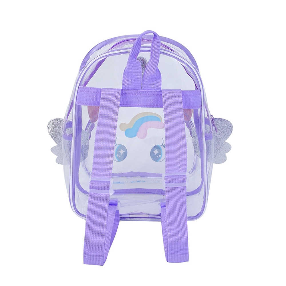 Backpack Unicorn Sayap Anak Perempuan Tas PVC transparan wings Tas ransel Anak Unicorn waterproof Backpack Anak Paud Tk Import Tas Blingberry import tas blingberry grosir