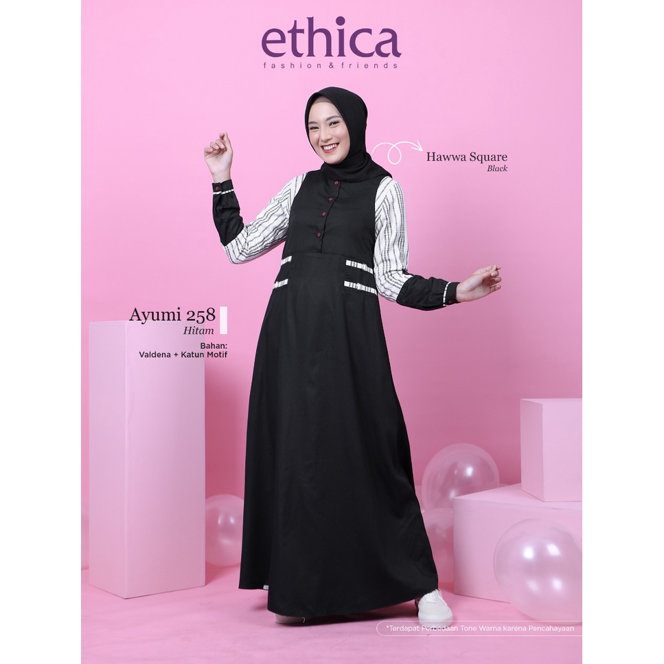 GAMIS TERBARU 2021 ETHICA AYUMI 258 HITAM
