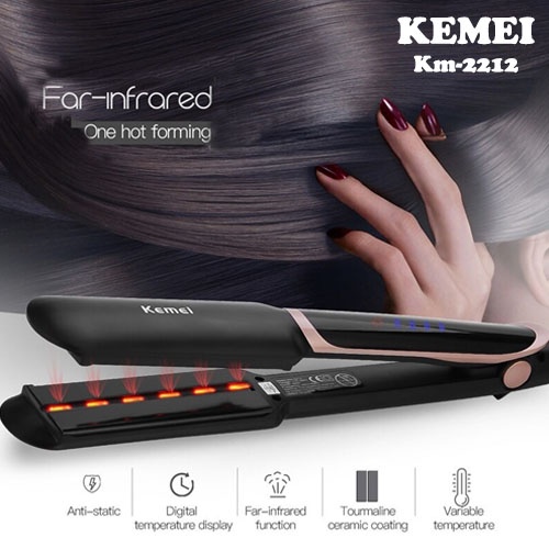 ORIGINAL 100% Catokan kemei KM-2219 infrared , CATOKAN 2IN1 , LICIN , AWET , GA MERUSAK RAMBUT-TARABABYSTORE