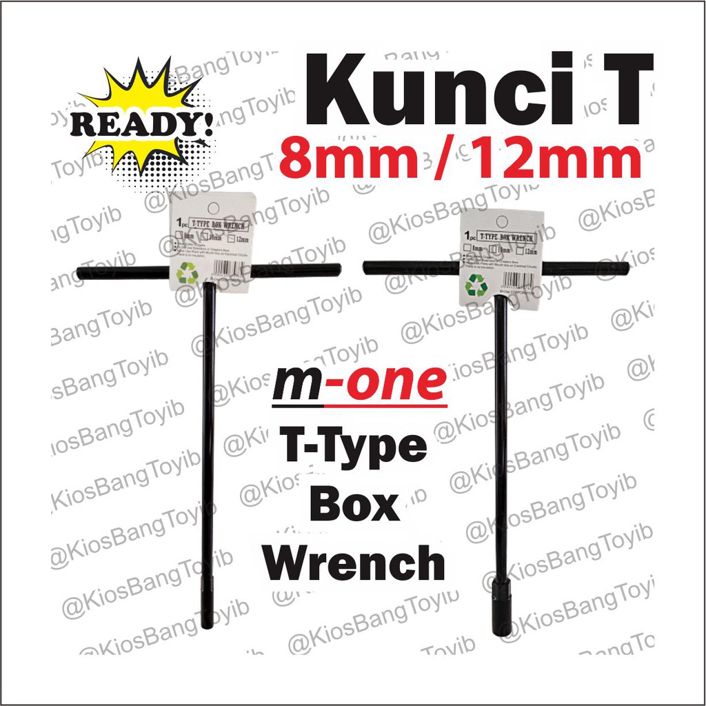 Kunci T/ Kunci Shock T/Kunci Sok T/T Socket Wrench Ukuran 𝟖𝐦𝐦 𝟏𝟐𝐦𝐦 Panjang 25cm ★𝐌-𝐎𝐧𝐞★