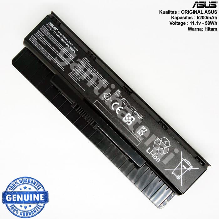 Original Baterai ASUS N46, N56, N76, N76, R500N, F45A, F55, A32-N56