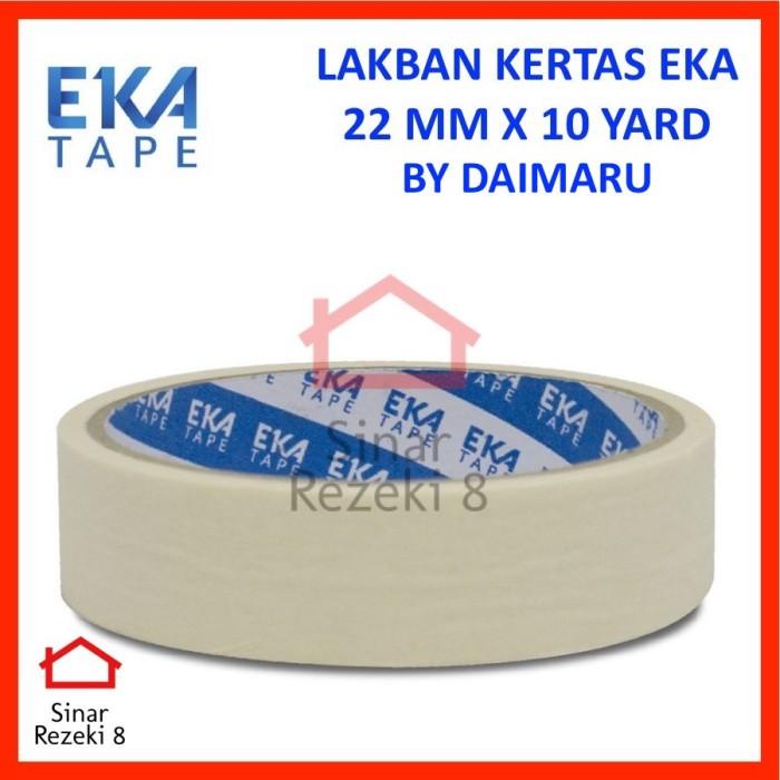 

Lakban KERTAS 22 mm x 20 yard Masking Tape Plakban Solasi Selotip Eka Kualitas Terjamin