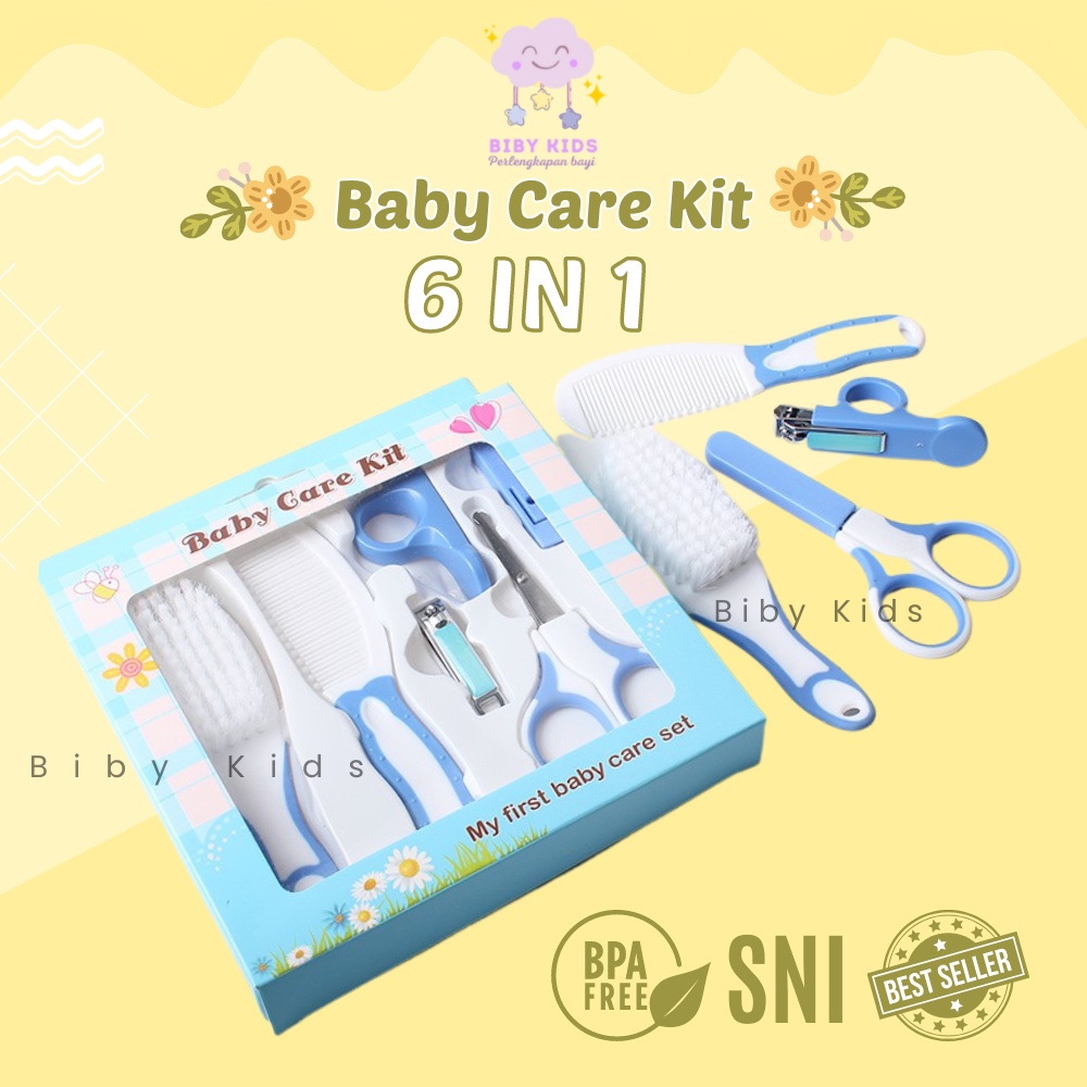 Baby Care Kit Set 6 In 1 Menicure Set Baby Potong Kuku Bayi Lengkap Set Newborn Perlengkapan Kebersihan Bayi Perlengkapan Perawatan Bayi