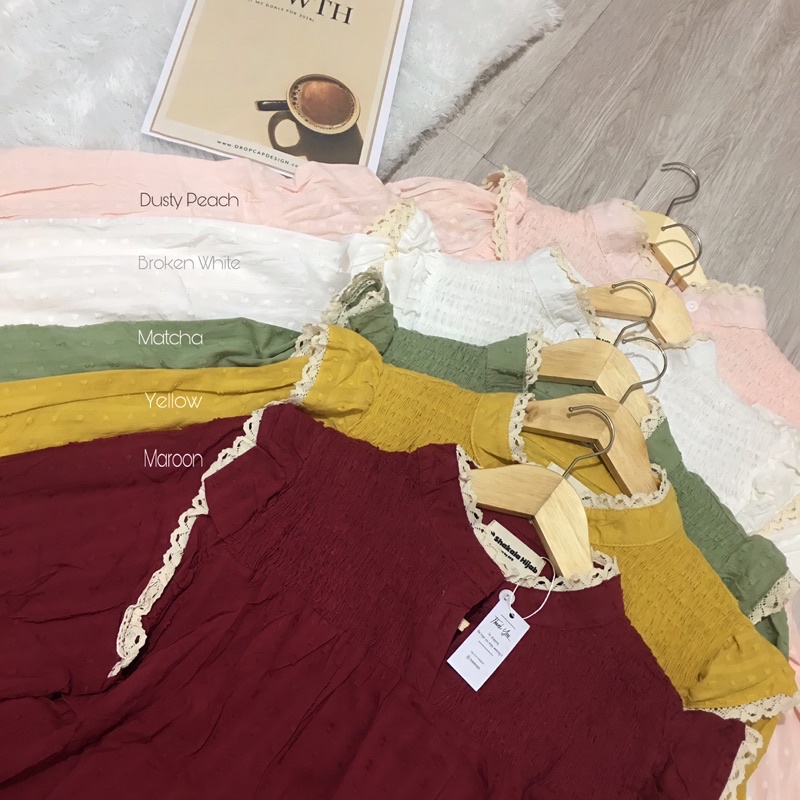 [𝐒𝐡𝐚𝐤𝐚𝐥𝐚] BLOUSE RENDA IMPORT SMOKE