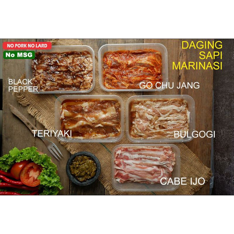 

SLICE BEEF MARINATED (ALA YOSINOY*) 250 gram