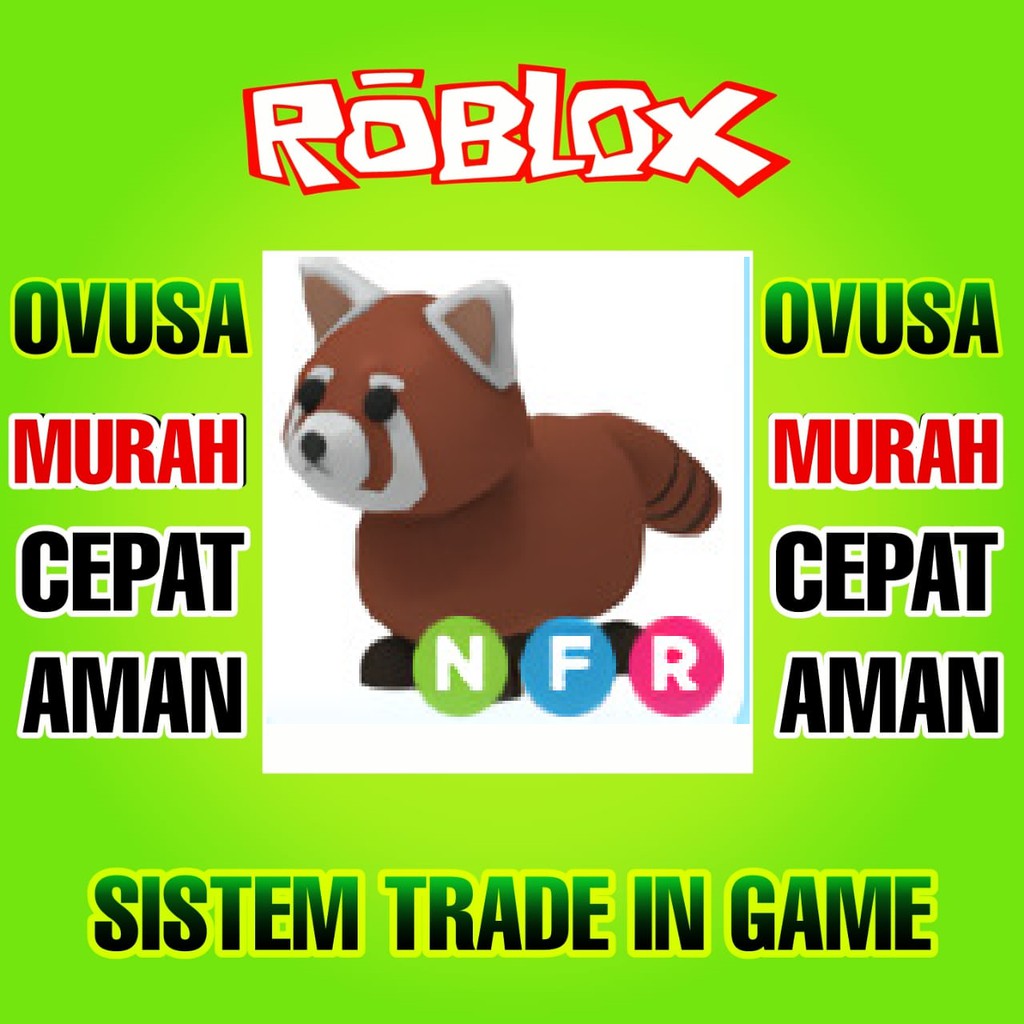 Jual Nfr Red Panda Pet Adopt Me Roblox Adoptme Pet Indonesia|Shopee  Indonesia