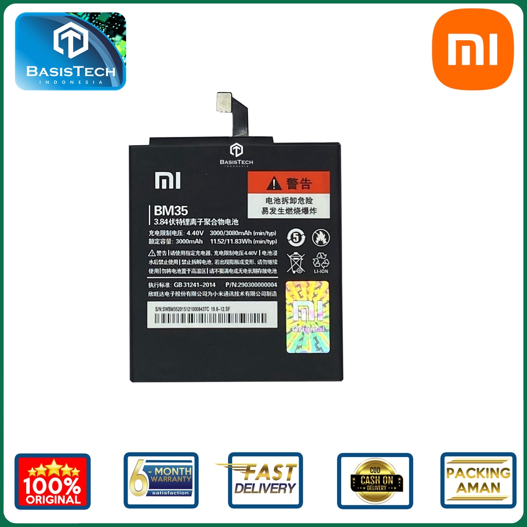 BATERAI XIAOMI Mi 4C - XIAOMI Mi4c - BM35 - ORI