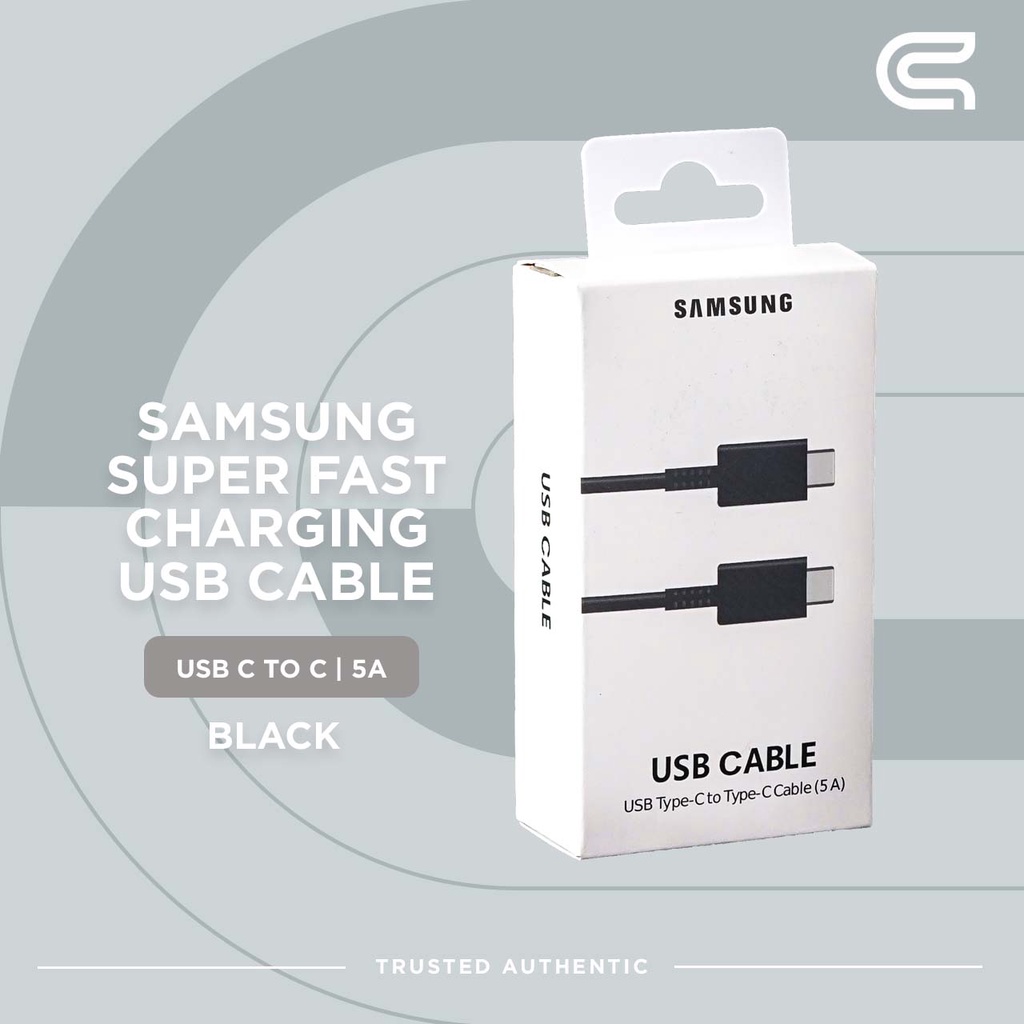 KABEL SAMSUNG FAST CHARGING USB C TO C HITAM ORIGINAL BERGARANSI