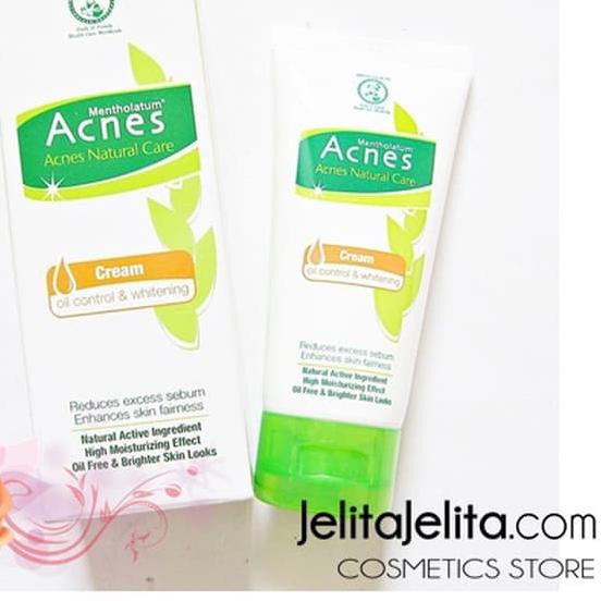 ➵ Acnes Natural Care Oil Control & Whitening Cream / Pelembab Wajah ♧