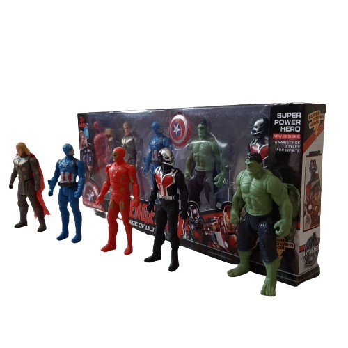 Mainan Anak Laki Avengers Seri Captain America Thor Super Hero Hulk