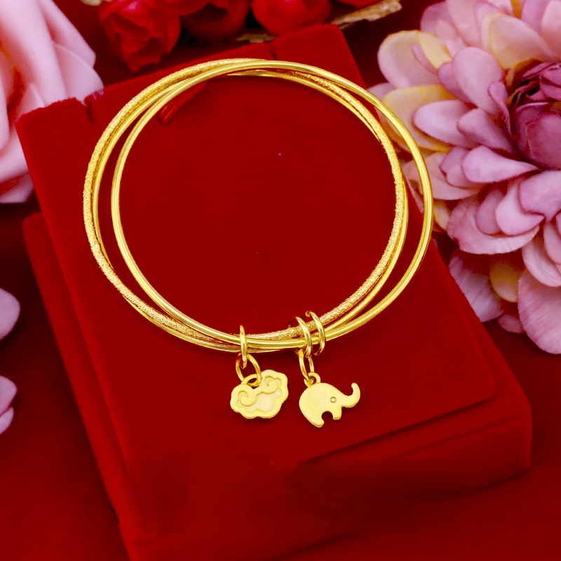 Gelang Lapis Emas Asli Kadar 375 Gaya Bangkok Adjustable Untuk Wanita